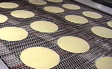 输送玉米饼产品