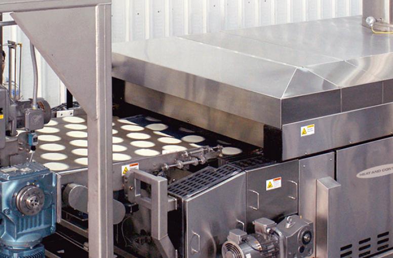 用于玉米制品烤炉的玉米粉圆面包机生产线